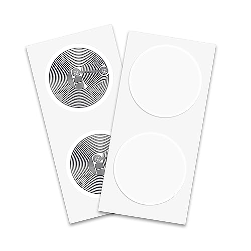 Timeskey NFC 50 x NFC Tags | NXP Chip NTAG216 | 888 Byte Speicherkapazit?t |Selbstklebende Runde und Transparente Etiketten | NFC 216 Sticker Kompatibel Mit Android Smartphone Apps von Timeskey NFC