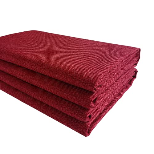 TinaKim Dicker Leinenstoff für Sofa, Stuhl, Polstermaterial (rot, 1Meter) von TinaKim