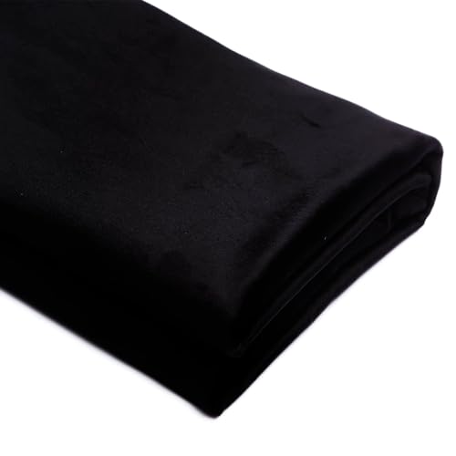 TinaKim Samtstoff für Polstermöbel, Couch, Sofa, Stuhlbezug, DIY-Reparatur (schwarz, 2,7 m) von TinaKim