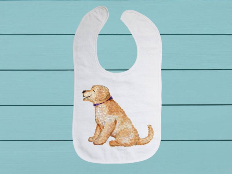 Labradoodle Lätzchen - Baumwoll Frottee Tuch Baby Lätzchen Mit Weichem Verschluss von TinaLabadiniDesigns