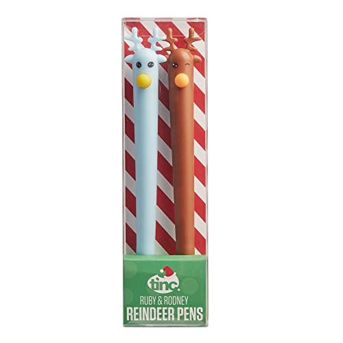 Tinc Niedliches Weihnachts-Rentier-Stift-Set, 2 Stück, festliche Schreibstifte, Strumpffüller von Tinc