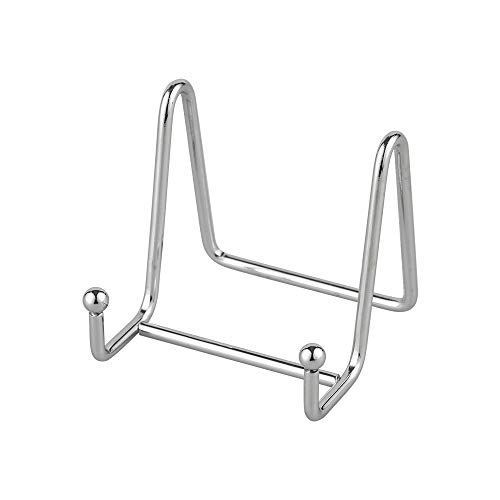 Staffelei Teller Ständer Aufsteller Halter - 1 Stück Eisen Metall Tellerständer Tellerhalter - Dekoteller Halterung - Bilderrahmen Ständer - Bildaufsteller - Staffelei für Bücher - Silber - 7,6 cm von Tincogo