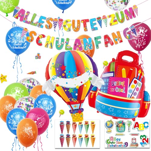 Schuleinführung Luftballon, Einschulung Schuleinführung, Einschulung Deko,Schulkind Deko Einschulung Junge Mädchen,Schuleinführung Deko Schulanfang Deko,Schulkind Girlande von Tindisonka