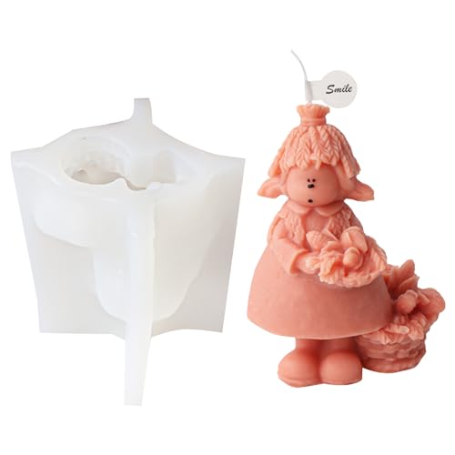 3D-Kerzenform in Mädchenform, Aromatherapie, Kerzenformen, handgefertigt, Epoxidharz, Gips, Ornamente für Schmuckliebhaber von TingHaoO