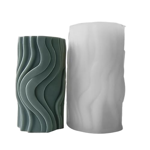 Gestreifte Säulenkerzen-Form, geometrische Silikonform für Aromatherapie, Kerzenherstellung, Duftkerzenformen, Dekorationen von TingHaoO