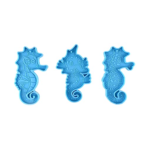 Seepferdchen-Harzform, Schmuckgussform, Harz, Schlüsselanhänger, Anhängerform mit Loch, Windglocke, Silikonform von TingHaoO
