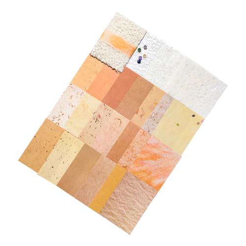 TingHaoO 26 Blatt ästhetisches Scrapbooking-Hintergrundpapier mit 5 Knöpfen für Tagebuch, Planer, Bilderrahmen, Verzierung von TingHaoO