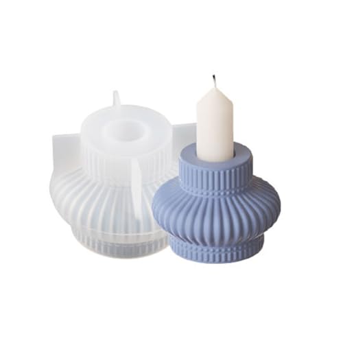 TingHaoO Kerzenständer-Formen, Silikonform, leicht zu reinigen, Kerzenständerformen, Silikon-Textur, Ornament-Formen für Kerzenständer von TingHaoO
