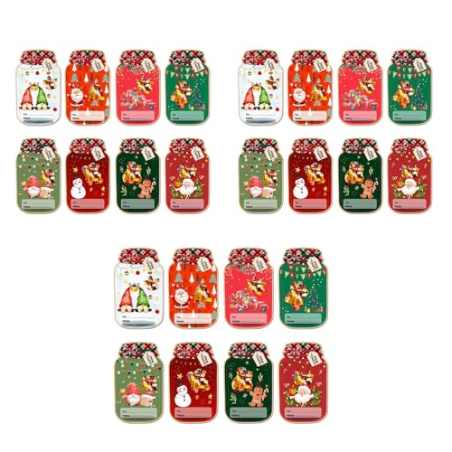 TingHaoO Set mit 24 einzigartigen Weihnachtskarten, Partygeschenke, Weihnachtsgrußkarten für Kinder, Urlaubstausch von TingHaoO