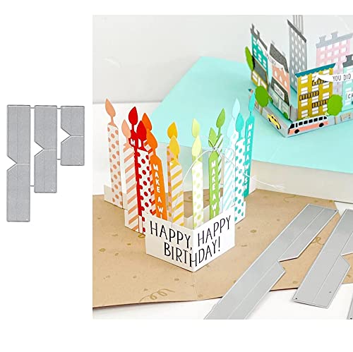 3 x Pop-Up-Stanzformen aus Metall, 3 x Pop-Up-Basis-Stanzformen für DIY-Scrapbooking-Karten, dekorative Prägepapier-Stanzformen für Scrapbooking, Kartenherstellung von TingZVen