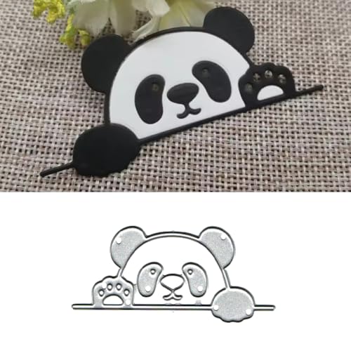 Niedliche Panda-Metall-Stanzformen, niedliche Panda-Stanzformen, Stanzschablonen für Bastelarbeiten, Scrapbooking, Karten, Fotoalbum, dekorative Prägepapier-Stanzformen für Scrapbooking, von TingZVen