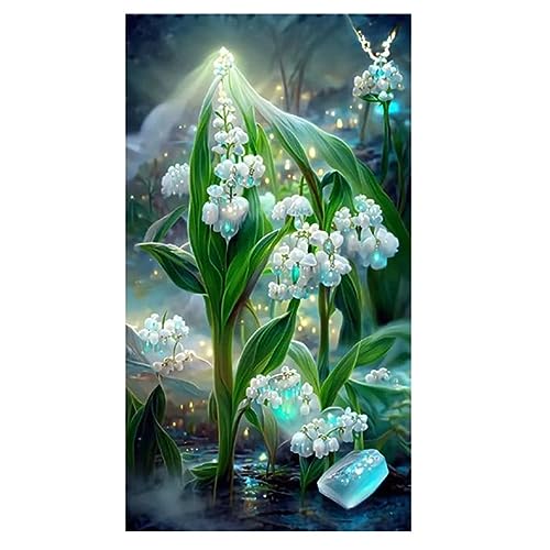 5D Diamond Painting Set 60x120cm Große Full Drill Malen Nach Zahlen Erwachsene Diamant Painting Bilder Fantasie-Blume DIY Diamond Painting Kinder Mädchen, für Wohnzimmer Büro Wand Dekoration L-3770 von Tinnoon