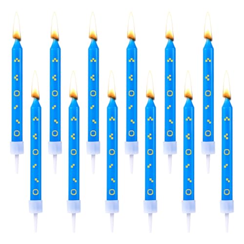Tinoaly Blaue Igel-Geburtstagskerzen, Cartoon-Figuren mit Blauem und Goldenem Ringaufdruck, 12 Stück, Unparfümiert, Indoor, Paraffinwachs, Plastikbehälter, Geburtstag, Cartoon-Design, Premium-Qualität Tinoaly Blaue Igel-Geburtstagskerzen, Cartoon-Figuren mit Blauem und Goldenem Ringaufdruck, 12 Stück, Unparfümiert, Indoor, Paraffinwachs, Plastikbehälter, Geburtstag, Cartoon-Design, Premium-Qualität von Tinoaly