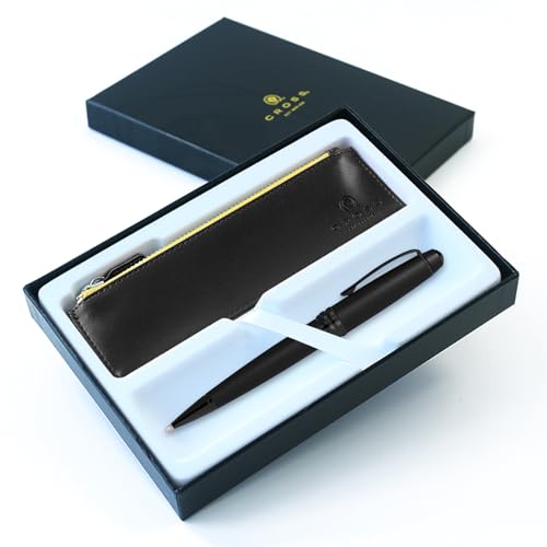 AT Cross Bailey Kugelschreiber in luxuriöser Geschenkbox mit schwarzem Etui mit Reißverschluss von Tinte Ink