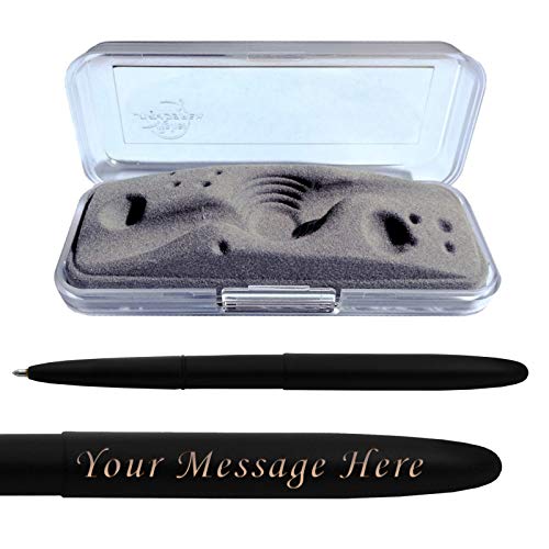 Fisher Space Pen Kugelschreiber, Geschenkbox, inklusive Gravur, perfekt für Geburtstag oder jeden Fan des Weltraums, Schwarz mit Clip von Tinte Ink