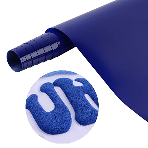 Tintnut 3D Flockfolie Plotterfolie Textil, Blau Schaumstoff bügelbilder für textilien, 10inches x 6ft für kreative Bügelbilder - Perfekt für Cricut, Plotter und Transferpressen von Tintnut
