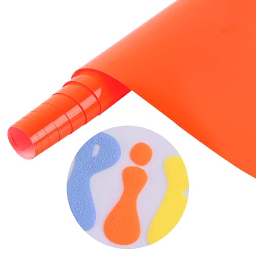 Tintnut 3D Flockfolie Plotterfolie Textil, Orange, 30cmx152cm für kreative Bügelbilder - Perfekt für Cricut, Plotter und Transferpressen von Tintnut