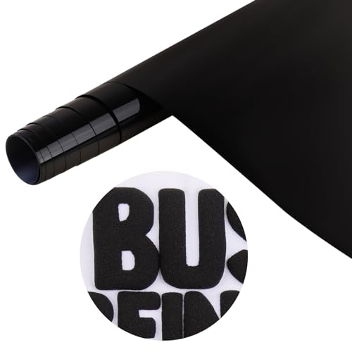 Tintnut Black Puff HTV Vinyl Wärmeübertragung, 30cmx152cm für kreative Bügelbilder - Perfekt für Cricut, Plotter und Transferpressen von Tintnut