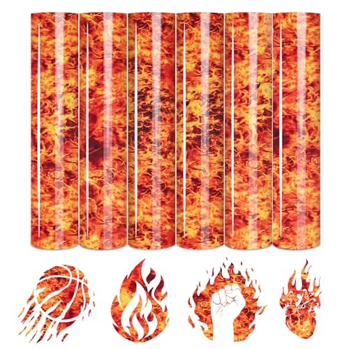 Tintnut Heat Transfer Vinyl Flamme Plotterfolie Textil,flexfolie plotter textil, 30cmx152cm von Tintnut