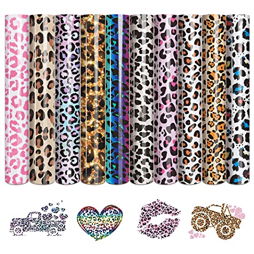 Tintnut Leopard HTV Wärmetransfer-Vinyl, 30,5 x 25,4 cm, Geparden-Wärmetransfer-Vinyl, Safari, HTV, Tierdruck, zum Aufbügeln, Vinyl für T-Shirts, Taschen, kompatibel mit Cricut oder Silhoutte Cameo von Tintnut