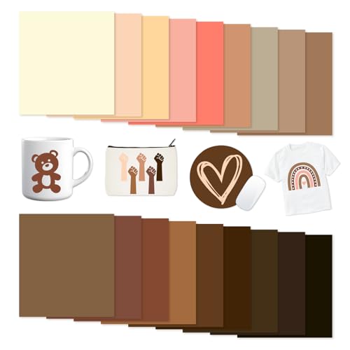 Tintnut Sublimations-Transferpapier, Hautton, 30,5 x 25,4 cm, einfarbig, kompatibel mit Cricut oder Silhouette, 18 Blatt von Tintnut