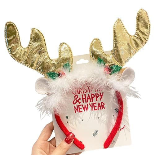 Tioheam Süße Weihnachts-Kopfbedeckungen,Weihnachts-Kopfbedeckungen, Weihnachts-Haar-Kopfbedeckung, Children's Place Photo Prop Booth Stirnbänder Mädchen für Weihnachtsfeierzubehör von Tioheam