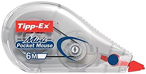 Tipp-Ex Korrekturroller Mini Pocket Mouse, 6 m x 5 mm, 1er Pack, Ideal für das Büro, das Home Office oder die Schule von Tipp-Ex