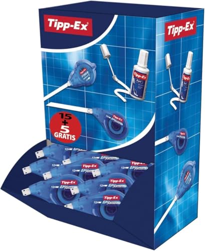 Tipp-Ex Korrekturroller Easy Correct zum seitlichen Korrigieren, 12m x 4.2mm, 20er Pack, Ideal für das Büro, das Home Office oder die Schule von BIC