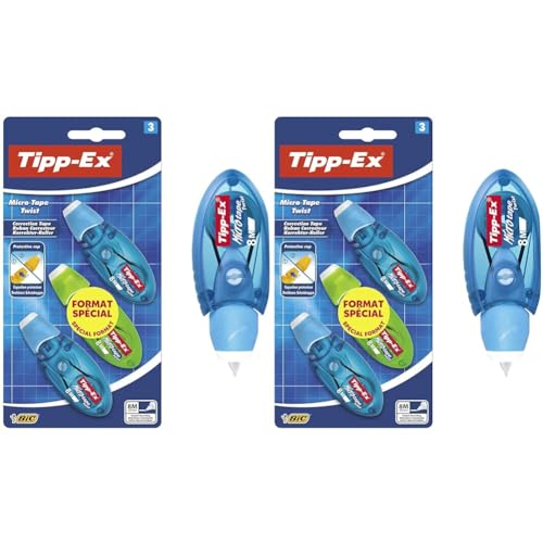 Tipp-Ex Micro Tape Twist Einweg-Korrekturroller, 3 Stück Farbe zufällig (Packung mit 2) von Tipp-Ex