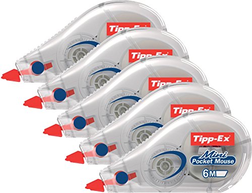 Tipp-Ex Mini Pocket Mouse Korrekturroller/Korrekturband, verpackt mit 10 Stück in praktischer Klarsichtverpackung von Tipp-Ex