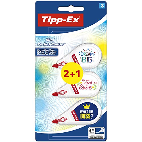 Tipp-Ex Mini Pocket Mouse Korrekturroller 2+1Gratis von BIC