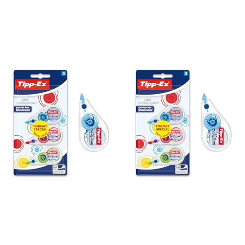 Tipp-Ex Mini Pocket Mouse Pack 3 Band Korrektionsverglasung, 3 Stück (2er Pack) von BIC