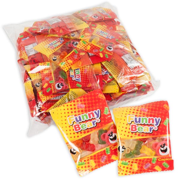 Großpackung Fruchtgummi Bären, 100 Tütchen, 700g von Tise