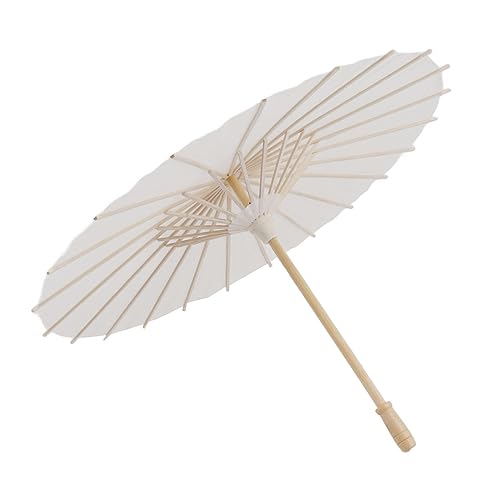 83cm/32,7 Zoll Papier Regenschirme, Weiße DIY Malerei Regenschirme, Chinesisch Japanisch Sonnenschirm für Dekorationen Kinder Party Hochzeit Craft Foto Requisiten Kunst Display (Tissting3RKrPR-13) von Tissting