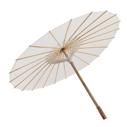 83cm/32,7 Zoll Papier Regenschirme, Weiße DIY Malerei Regenschirme, Chinesisch Japanisch Sonnenschirm für Dekorationen Kinder Party Hochzeit Craft Foto Requisiten Kunst Display (Tisting3RKrPR-11) von Tissting