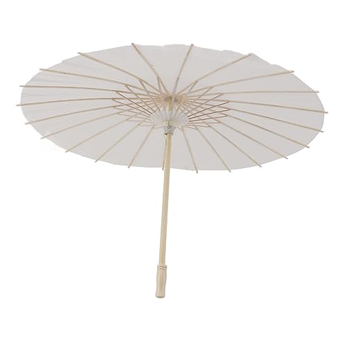 83cm/32,7 Zoll Papier Regenschirme, Weiße DIY Malerei Regenschirme, Chinesisch Japanisch Sonnenschirm für Dekorationen Kinder Party Hochzeit Craft Foto Requisiten Kunst Display (Tisting3RKrPR-12) von Tissting