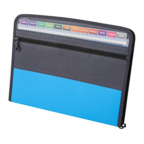 Dokumentenmappe, 13 Pocket Expanding File Folder PP Kunststoff Akkordeon Datei Quittungen Rechnungen Organizer mit Etiketten Doppel Reißverschluss Design Brief A4 Papier Dokumentenspeicher Organizer von Tissting