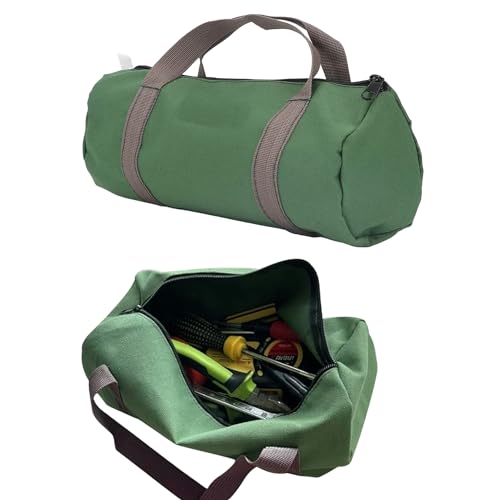 Werkzeugtasche Große Leer 290 x 120 mm Tragbare Leinwand Wasserdicht Tool Bag mit Griff, Grün Mehrzweck Werkzeugkoffer Elektriker Zimmerei Werkzeug Organizer Tasche von Tissting