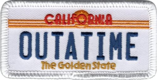 Titan One Europe - California OUTATIME Back To The Future Bestickter Aufnäher (Thermoadhäsiv) von Titan One Europe