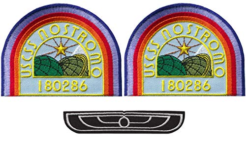 Titan One Europe - Nostromo Ripley Cosplay Patch Set 3 bestickte Aufnäher (zum Aufbügeln) von Titan One Europe