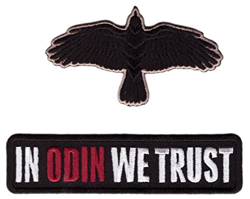 Titan One Europe - Odin Raven Crow, Vikings Airsoft Cosplay, In Odin We Trust Klettband Taktishe Aufnäher von Titan One Europe