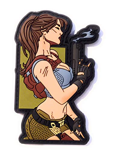 Titan One Europe - Pin Up Girl Assassin Gun Tactical Morale Airsoft (3D-PVC Rubber) Taktisch Klettband Aufnäher von Titan One Europe