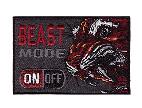 Titan One Europe - Tactical Beast Mode On Off Screaming Tiger Morale Gear Rucking Schreiender Tiger Taktisch Klettband Aufnäher von Titan One Europe