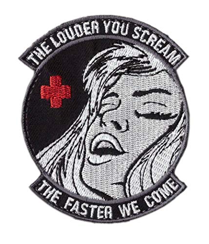 Titan One Europe - Tactical Louder You Scream Faster We Come Medic bestickter Aufnäher (Taktisch) von Titan One Europe