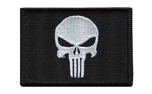 Titan One Europe - Taktisch Militär Phosphoreszenz Totenkopf Skull Klettband Aufnäher (Schwarz Glow In Dark) von Titan One Europe