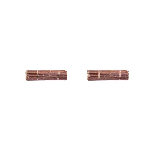 2 Set 50x Holz Bastelstäbe Holz Zweige für DIY Handwerk Miniatur Garten Kartenherstellung 10cm Rot Braun von Tityvirnix