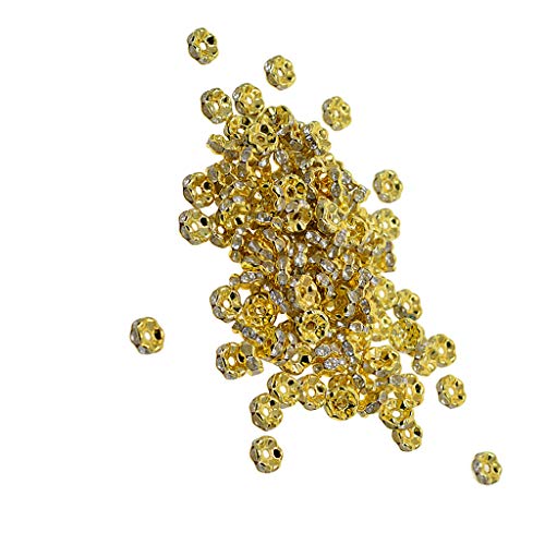 200 Stück 8 x 2 mm Strass-Abstandshalter Wellen-Rondelle-Perlen Schmuck DIY Fundstücke von Tityvirnix