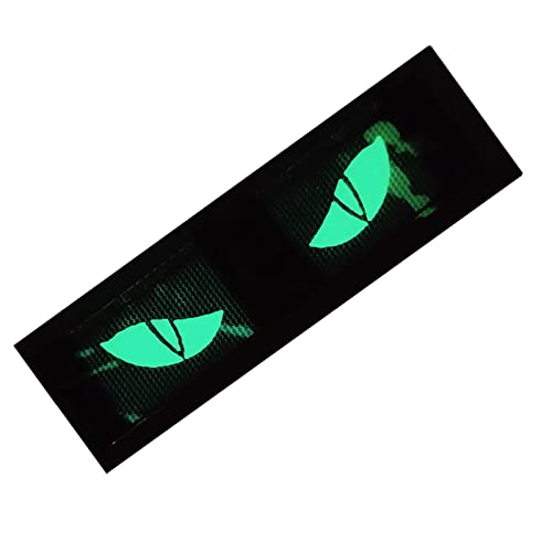 Cat Eye Patches of Morale Glow The Dark Armbandabzeichen für Helmtaschen, Blau, Typ 4 von Tityvirnix