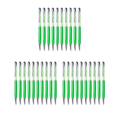 Tityvirnix Stylus-Stifte, Kugelschreiber, Schreibwerkzeug, Kindergarten, Firma, Haushalt, Büro, Zubehör, Grün, 3er-Set, 10 Stück von Tityvirnix