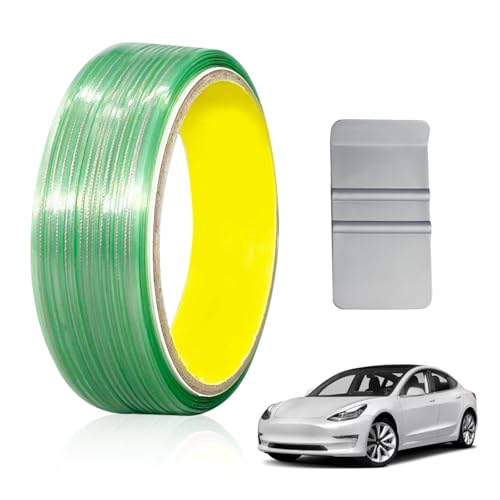 Tiuxiu 10M Messerloses Klebeband, Tape mit Bringen Sie Einen Schaber Messerloses Schneideband Knife Tape Präzisionsschneiden für Car Wrapping Vinylfolie No-Cut Kratzerfrei Messerloses Schneideband von Tiuxiu